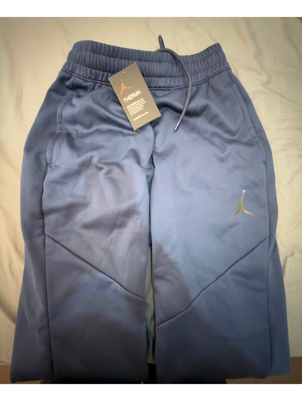 Jordan Therma Blue Athletic Jogger Pants with Drawstring